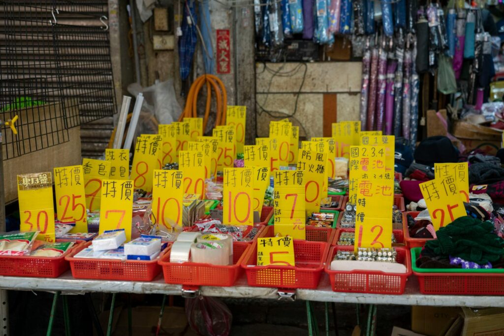 Shanghai market with bargain shopping opportunities for budget travelers