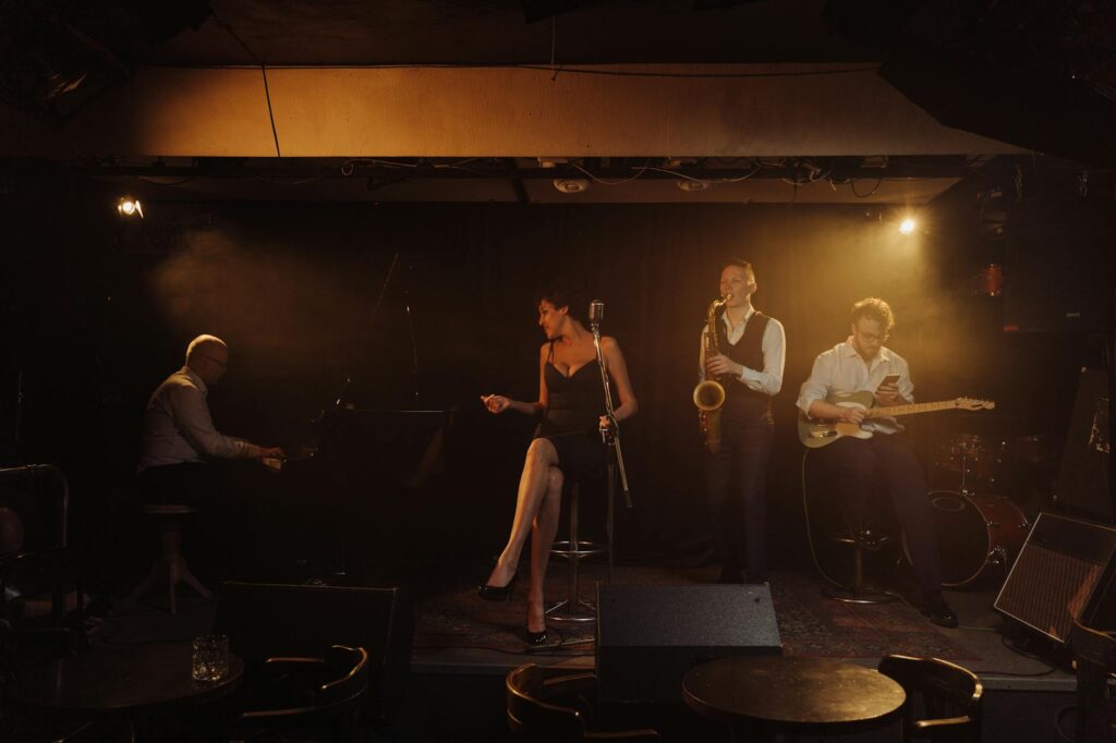 Live jazz music performance at a Shanghai jazz club venue