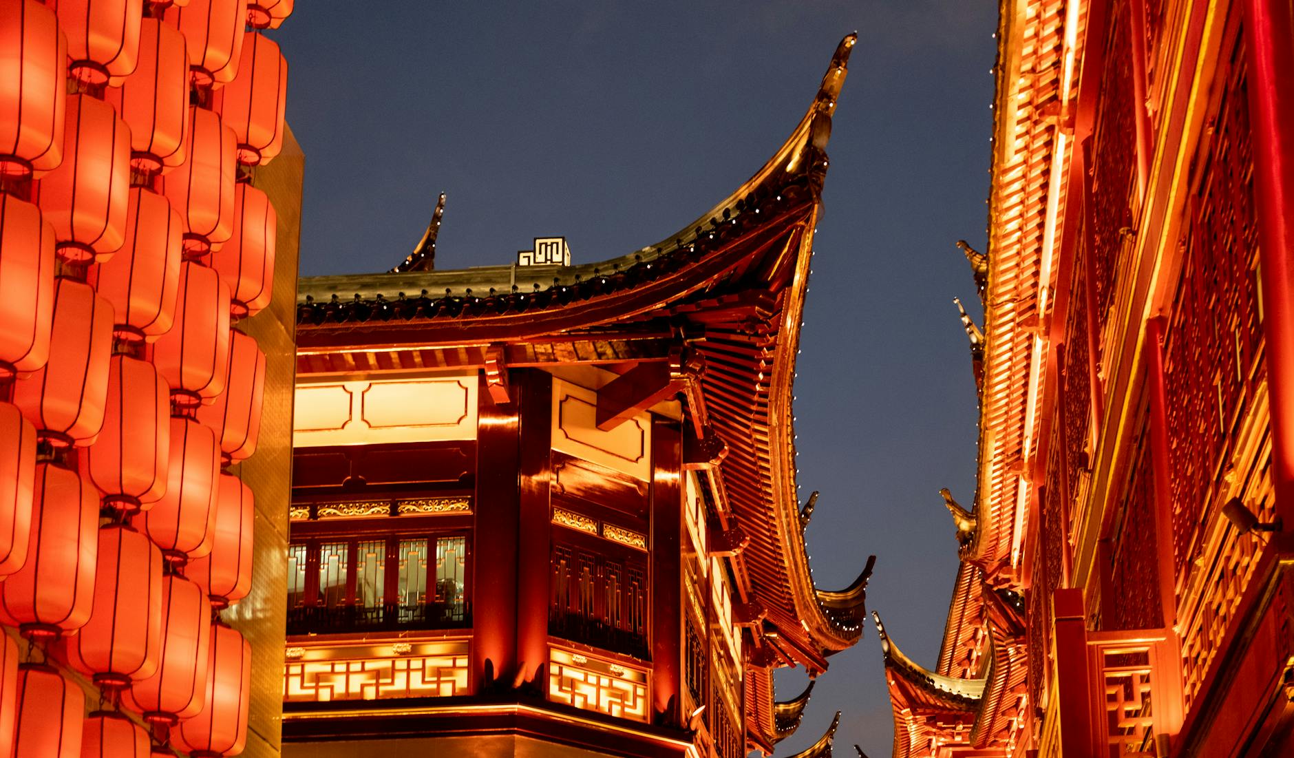 Yu Garden in Shanghai featuring traditional Chinese pavilions and classical garden design