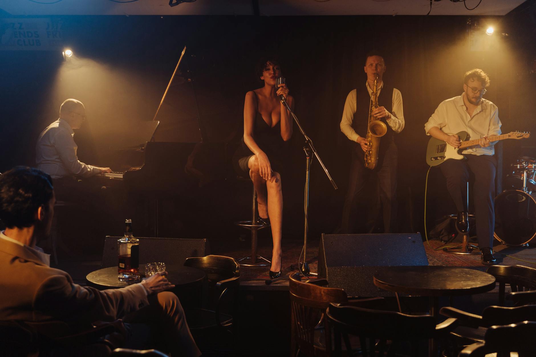 Shanghai jazz bars live music band performing on stage