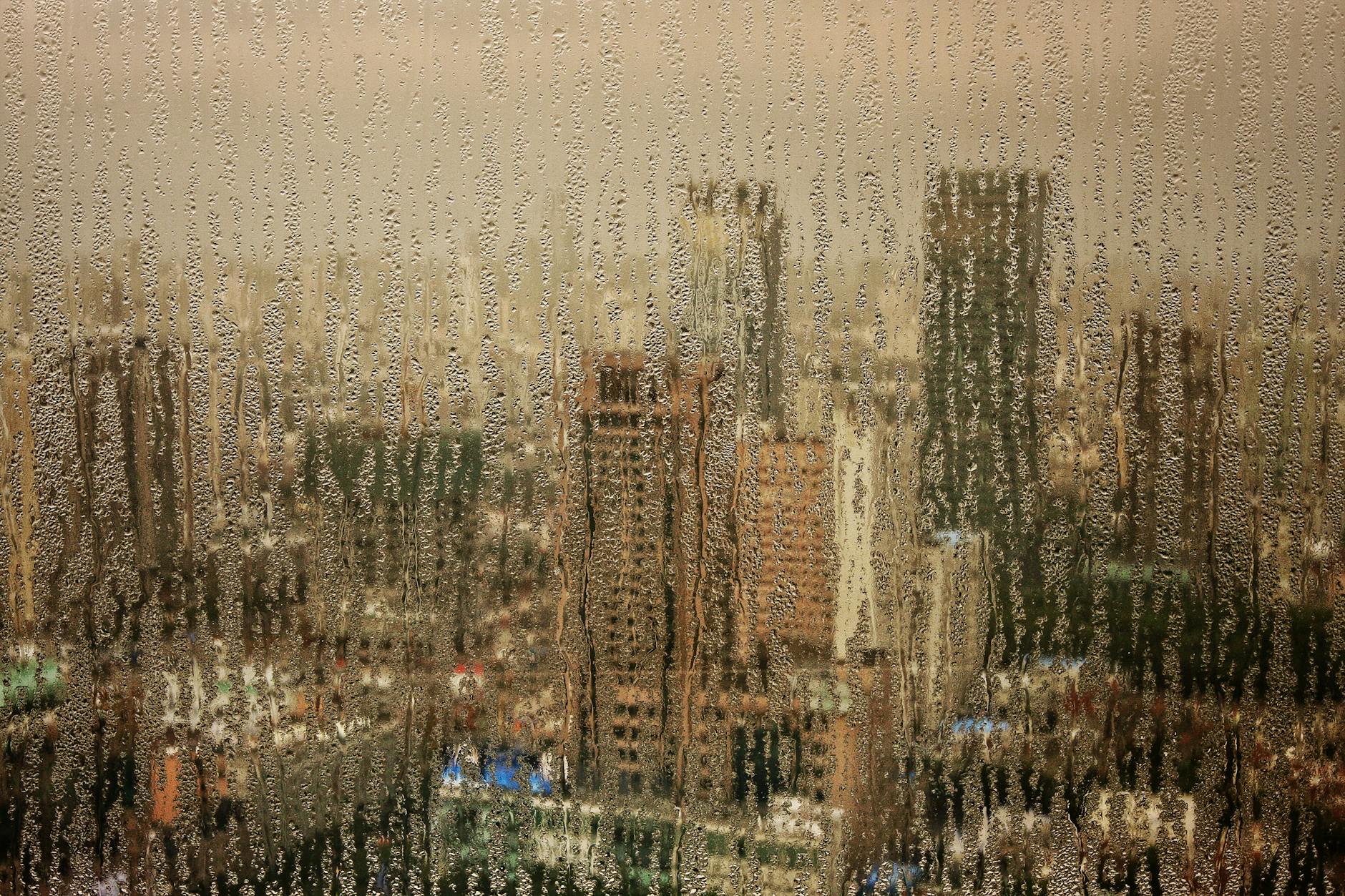 Shanghai weather month by month rain on skyline window view