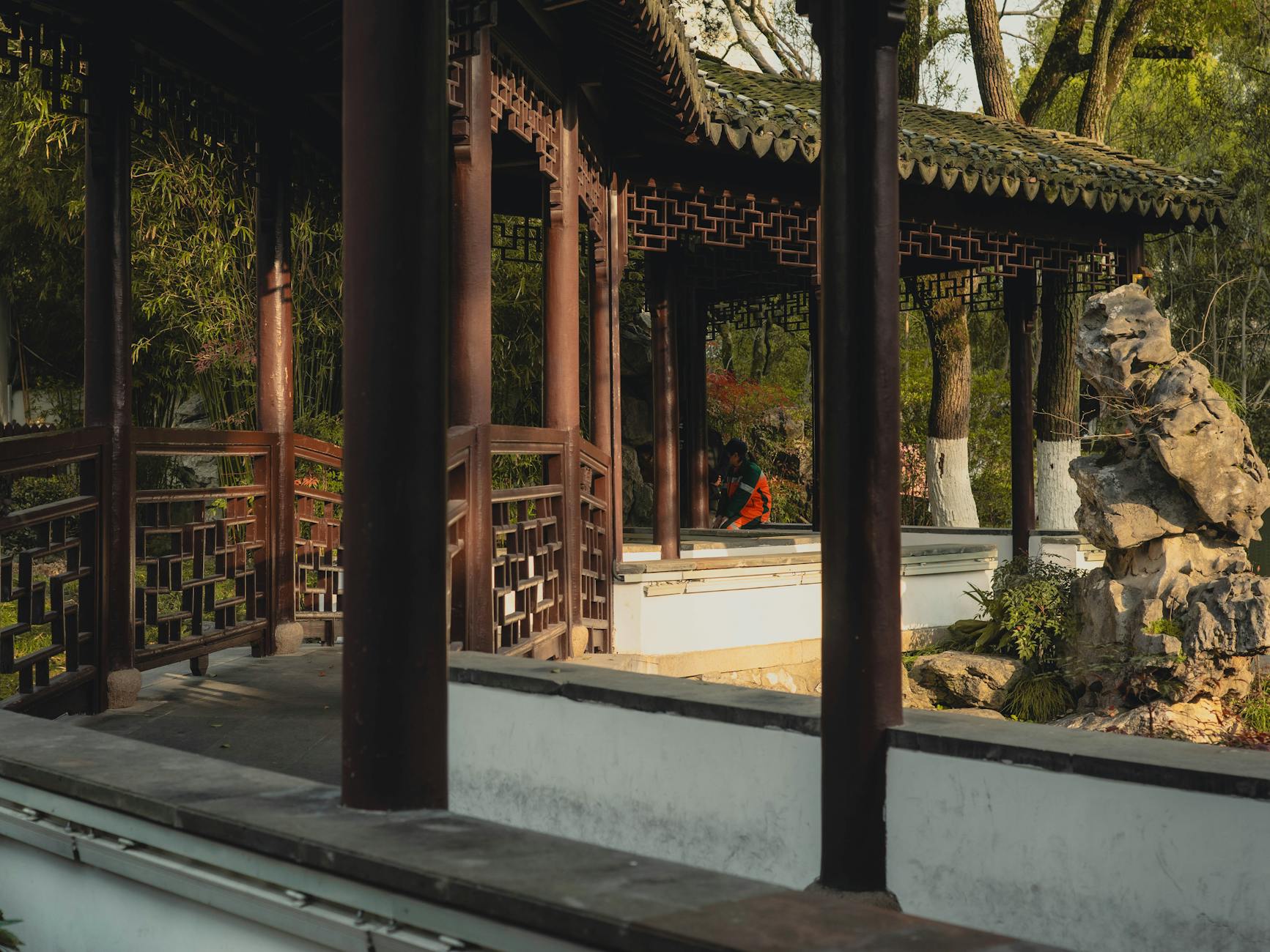 Suzhou day trip from Shanghai classical garden pavilion in greenery