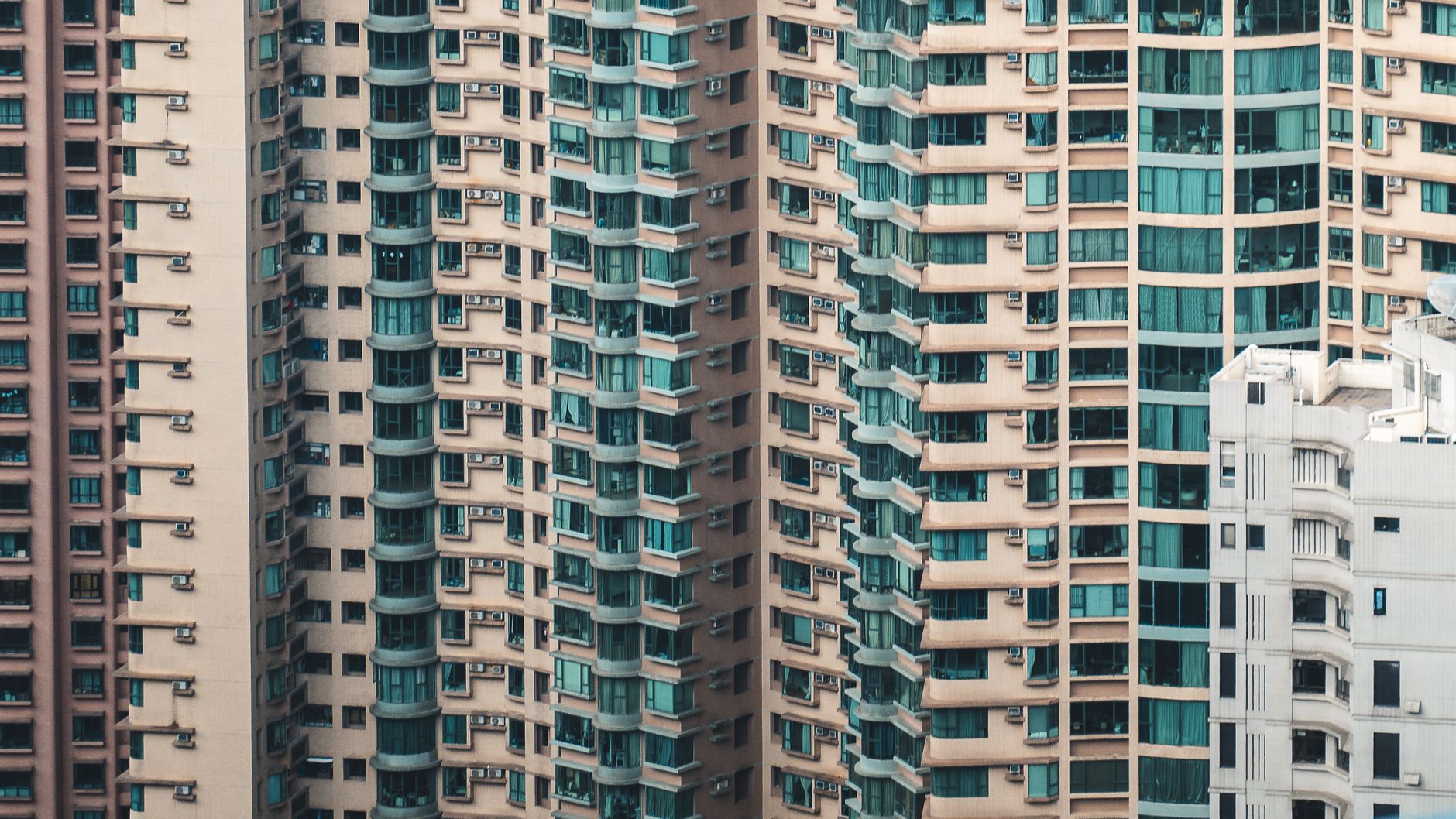 Residential apartment towers of the kind rented out short term in Chinese cities