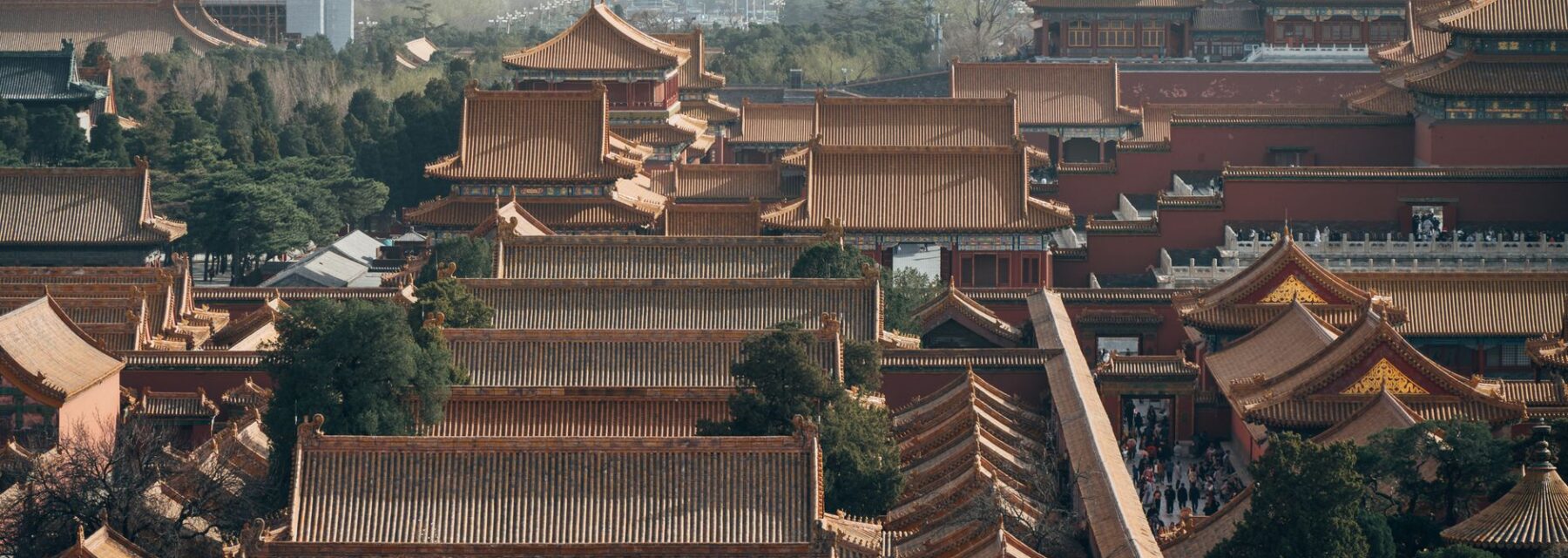 Aerial view of the Forbidden City in Beijing, the classic add-on trip from Shanghai