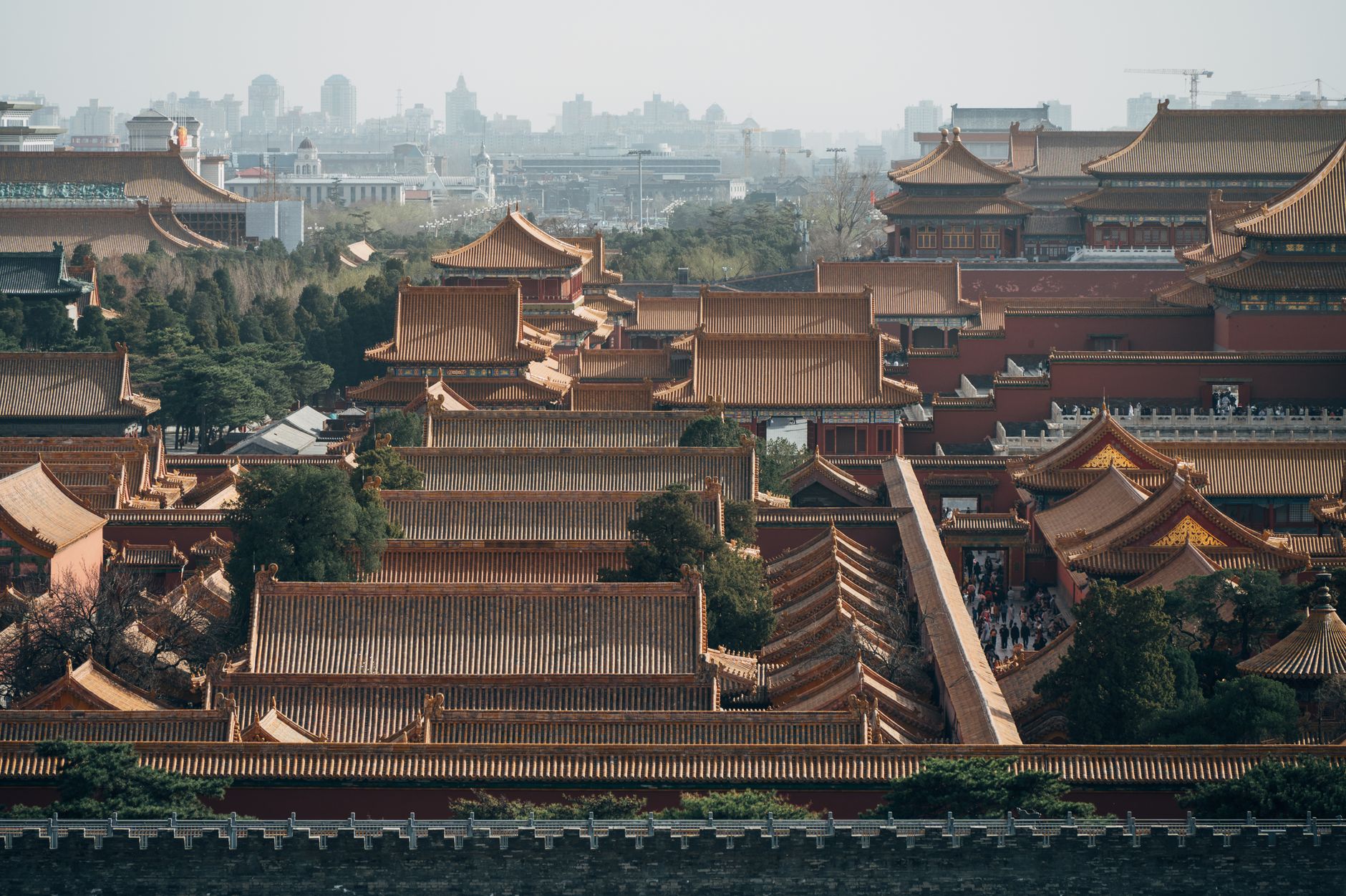 Aerial view of the Forbidden City in Beijing, the classic add-on trip from Shanghai